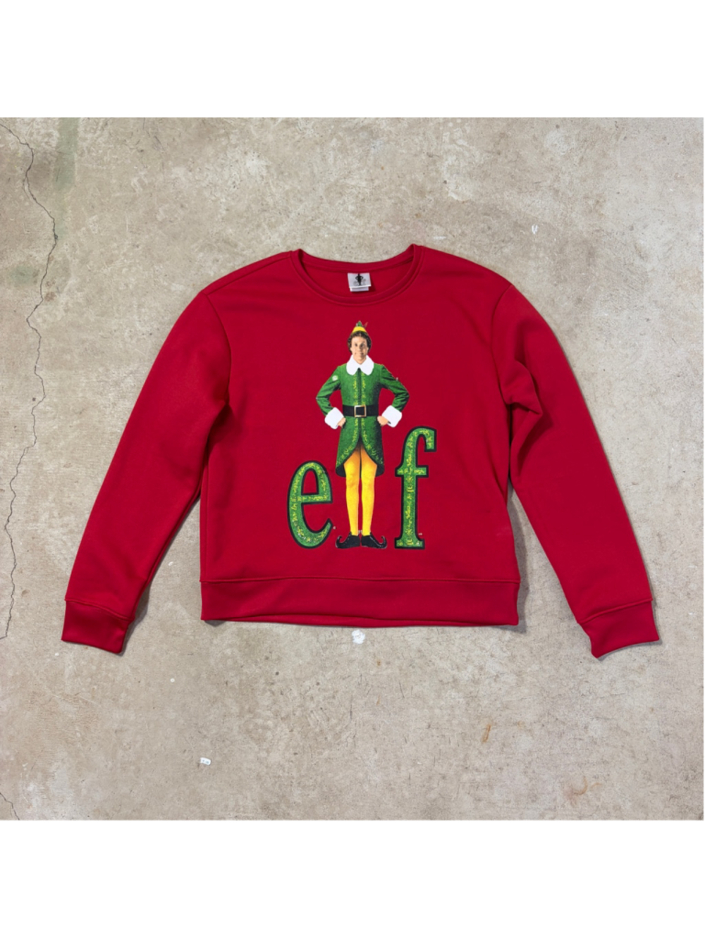 Light Up Buddy The Elf Red Christmas Sweatshirt Ugly Holiday Women’s Medium
